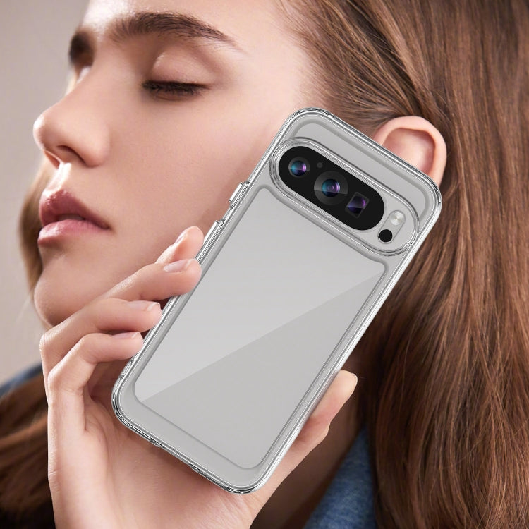 For Google Pixel 9 Colorful Series Acrylic Hybrid TPU Phone Case(Transparent) - Google Cases by PMC TechLife | Online Shopping South Africa | PMC TechLife | Buy Now Pay Later Mobicred