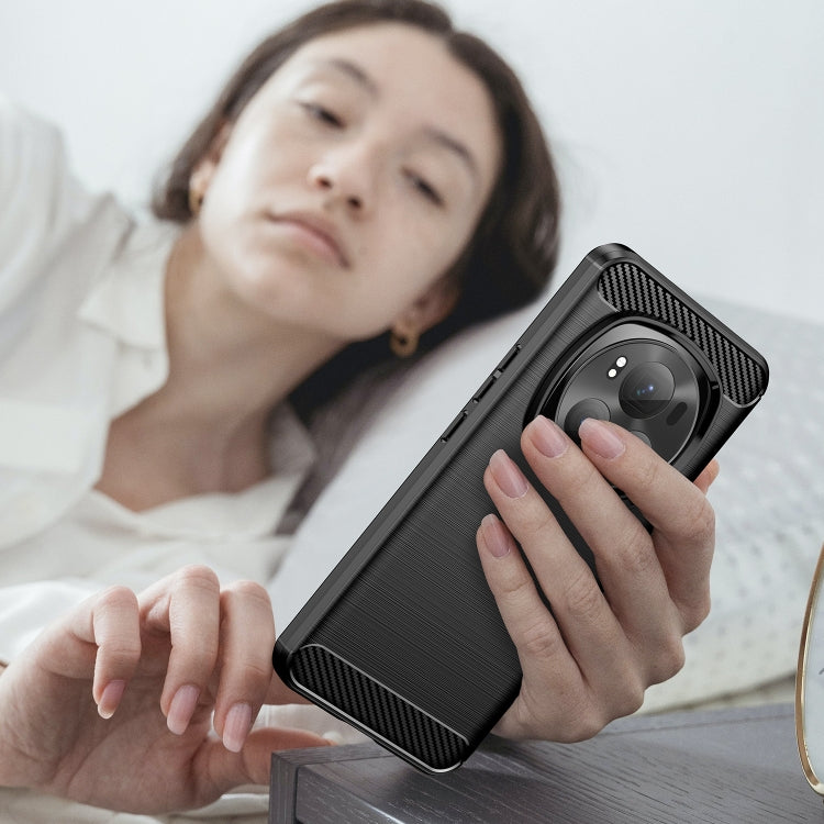 For Honor Magic 6 Pro Carbon Fiber Brushed Texture TPU Phone Case(Black) - Honor Cases by PMC TechLife | Online Shopping South Africa | PMC TechLife
