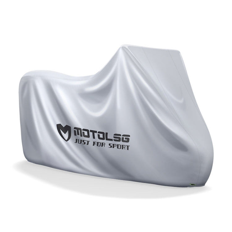 MOTOLSG Motorcycle Waterproof Sunproof Dustproof Thickening Cover, Size:XL(Silver) - Raincoat by MOTOLSG | Online Shopping South Africa | PMC TechLife | Buy Now Pay Later Mobicred