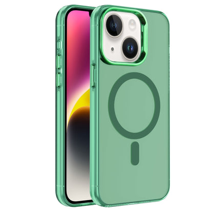 For iPhone 14 Electroplated IMD Magsafe PC Hybrid TPU Phone Case(Green) - iPhone 14 Cases by PMC Jewellery | Online Shopping South Africa | PMC Jewellery