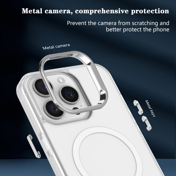 For iPhone 13 Electroplated IMD Magsafe PC Hybrid TPU Phone Case(White) - iPhone 13 Cases by PMC TechLife | Online Shopping South Africa | PMC TechLife | Buy Now Pay Later Mobicred