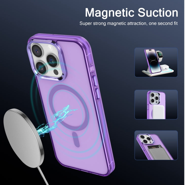 For iPhone 12 Pro Electroplated IMD Magsafe PC Hybrid TPU Phone Case(Purple) - iPhone 12 / 12 Pro Cases by PMC TechLife | Online Shopping South Africa | PMC TechLife