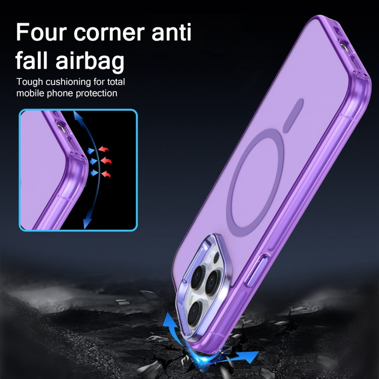 For iPhone 12 Pro Electroplated IMD Magsafe PC Hybrid TPU Phone Case(Purple) - iPhone 12 / 12 Pro Cases by PMC TechLife | Online Shopping South Africa | PMC TechLife