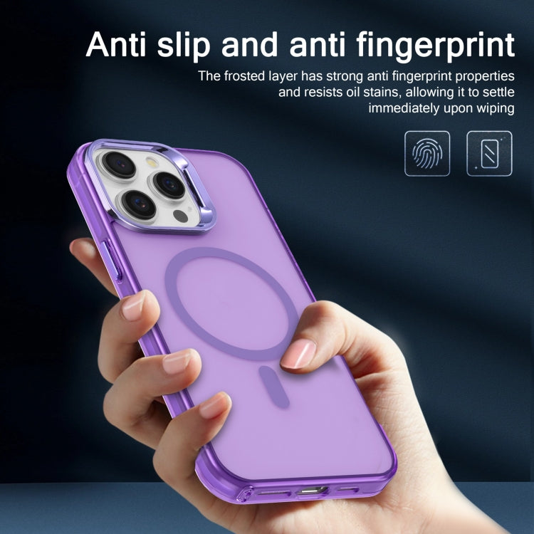 For iPhone 12 Pro Electroplated IMD Magsafe PC Hybrid TPU Phone Case(Purple) - iPhone 12 / 12 Pro Cases by PMC TechLife | Online Shopping South Africa | PMC TechLife
