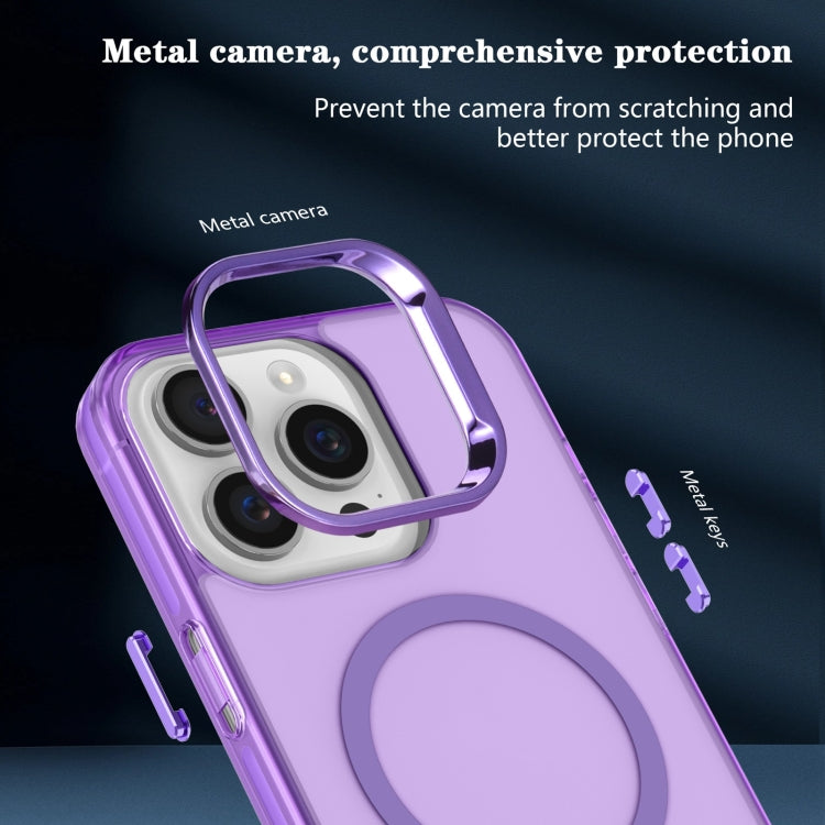 For iPhone 12 Pro Electroplated IMD Magsafe PC Hybrid TPU Phone Case(Purple) - iPhone 12 / 12 Pro Cases by PMC TechLife | Online Shopping South Africa | PMC TechLife