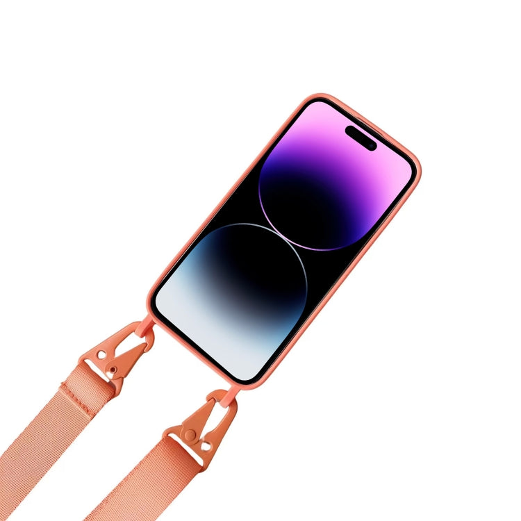 For iPhone 16 Pro Max Card Slot Liquid Silicone Phone Case with Lanyard(Coffee) - free shipping - PMC TechLife - Order now!