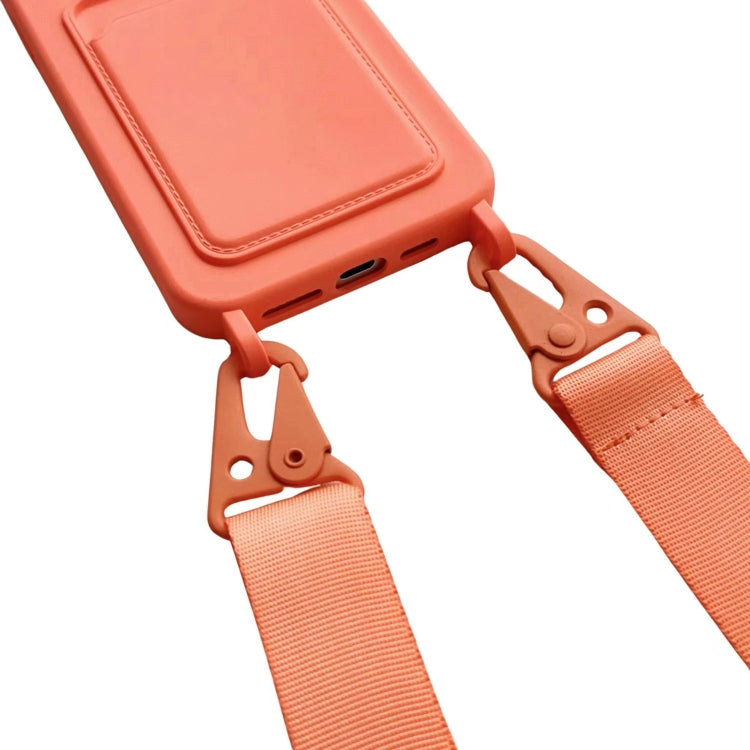 For iPhone 16 Plus Card Slot Liquid Silicone Phone Case with Lanyard(Matcha Green) - iPhone 16 Plus Cases by PMC TechLife | Online Shopping South Africa | PMC TechLife | Buy Now Pay Later Mobicred