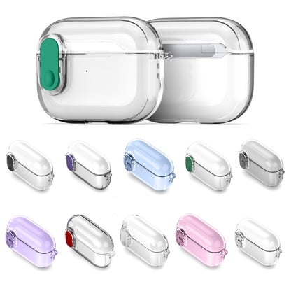 For AirPods Pro 2 DUX DUCIS PECL Series Split Transparent Earphone Case with Hook(Pink) - For AirPods Pro 2 by DUX DUCIS | Online Shopping South Africa | PMC Jewellery | Buy Now Pay Later Mobicred