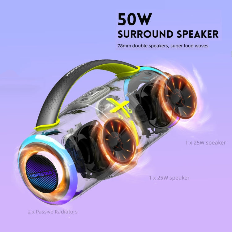 HOPESTAR H68 50W Outdoor Portable Waterproof Dazzling Bluetooth Speaker(Beige) - free shipping - PMC Jewellery - Order now!