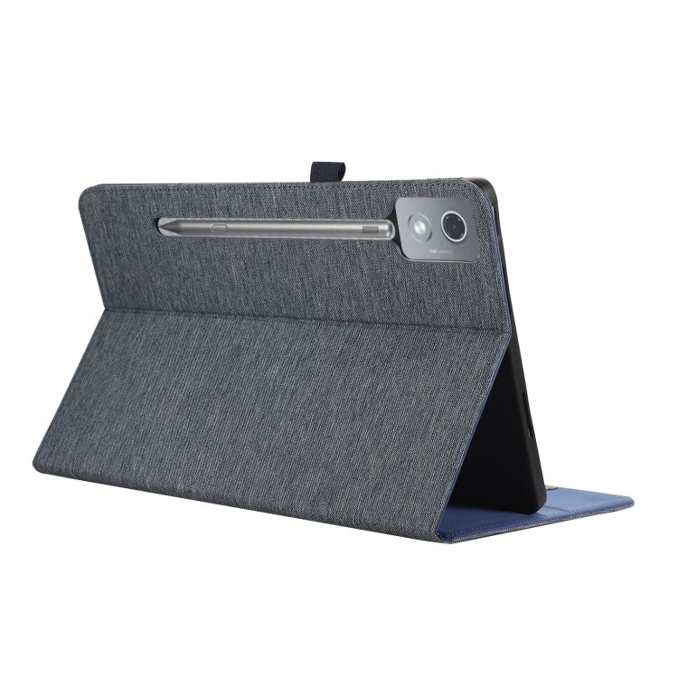 For Lenovo Tab P12 12.7 2025 Fabric Leather Tablet Case(Blue) - Lenovo by PMC TechLife | Online Shopping South Africa | PMC TechLife | Buy Now Pay Later Mobicred