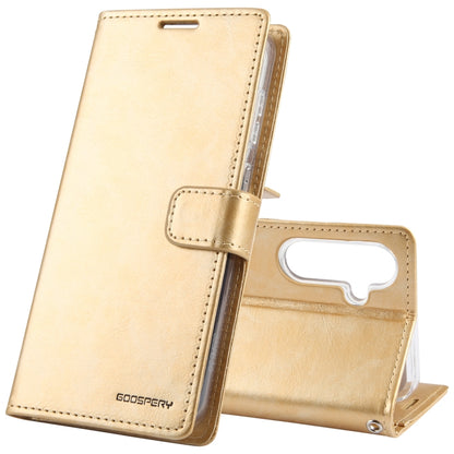 For Samsung Galaxy S24 5G GOOSPERY BLUE MOON Crazy Horse Texture Leather Phone Case(Gold) - Galaxy S24 5G Cases by GOOSPERY | Online Shopping South Africa | PMC Jewellery | Buy Now Pay Later Mobicred