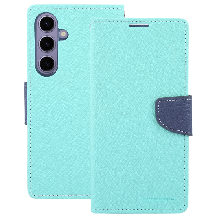 For Samsung Galaxy S24+ 5G GOOSPERY FANCY DIARY Cross Texture Leather Phone Case(Mint Green) - Galaxy S24+ 5G Cases by GOOSPERY | Online Shopping South Africa | PMC Jewellery | Buy Now Pay Later Mobicred