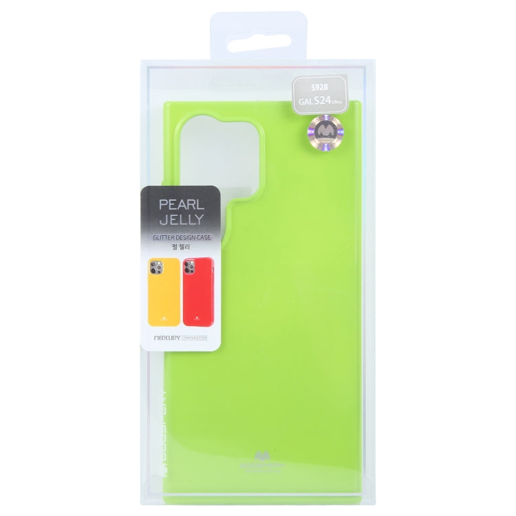 For Samsung Galaxy S24 Ultra 5G GOOSPERY PEARL JELLY Shockproof TPU Phone Case(Fluorescent Green) - Galaxy S24 Ultra 5G Cases by GOOSPERY | Online Shopping South Africa | PMC Jewellery | Buy Now Pay Later Mobicred