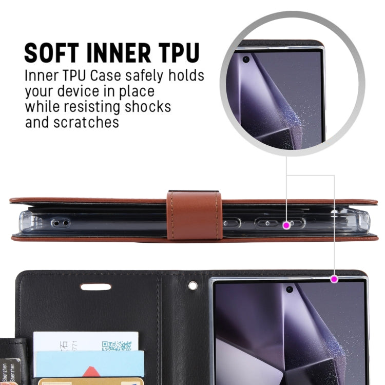 For Samsung Galaxy S24 Ultra 5G GOOSPERY RICH DIARY Crazy Horse Texture Leather Phone Case(Purple) - Galaxy S24 Ultra 5G Cases by GOOSPERY | Online Shopping South Africa | PMC Jewellery | Buy Now Pay Later Mobicred