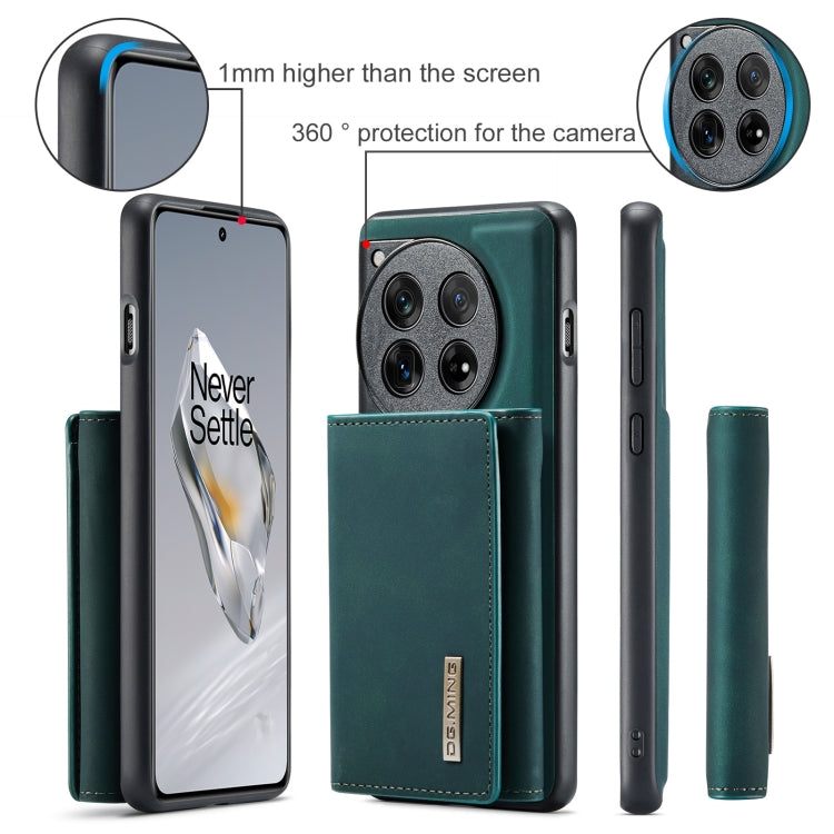 For OnePlus 12 DG.MING M1 Series 3-Fold Multi Card Wallet + Magnetic Phone Case(Green) - free shipping - PMC TechLife - Order now!