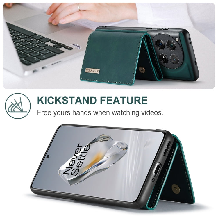 For OnePlus 12 DG.MING M1 Series 3-Fold Multi Card Wallet + Magnetic Phone Case(Green) - free shipping - PMC TechLife - Order now!