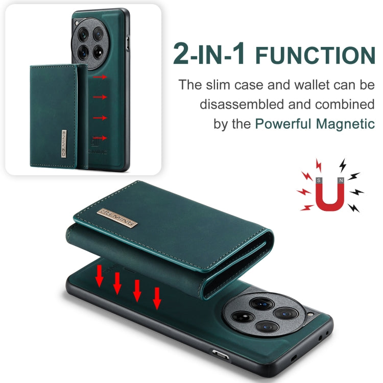 For OnePlus 12 DG.MING M1 Series 3-Fold Multi Card Wallet + Magnetic Phone Case(Green) - free shipping - PMC TechLife - Order now!