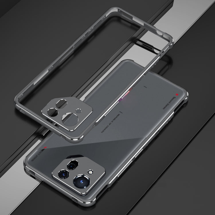 For ASUS ROG Phone 8 Lens Protector + Metal Frame Phone Case(Silver) - ASUS Cases by PMC TechLife | Online Shopping South Africa | PMC TechLife | Buy Now Pay Later Mobicred