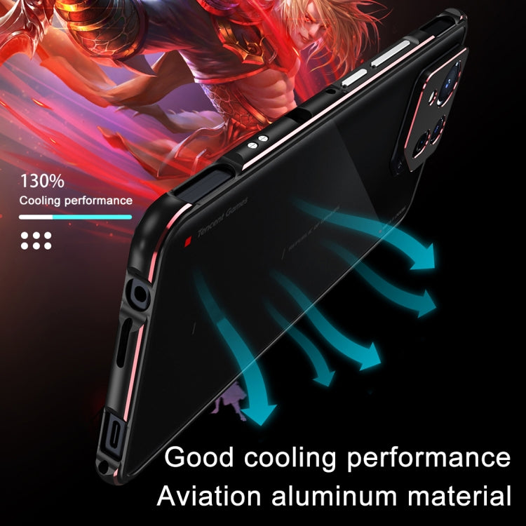 For ASUS ROG Phone 8 Lens Protector + Metal Frame Phone Case(Black Red) - ASUS Cases by PMC TechLife | Online Shopping South Africa | PMC TechLife | Buy Now Pay Later Mobicred