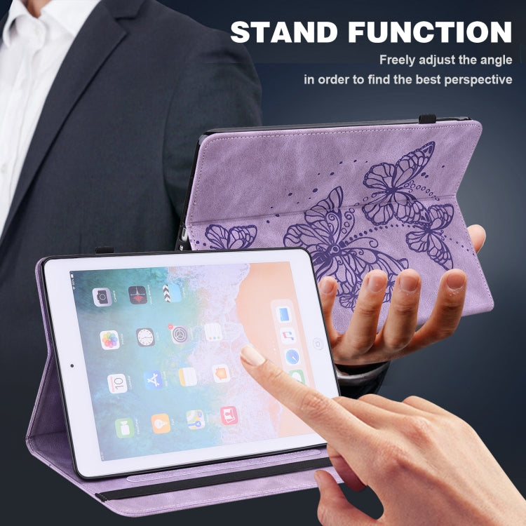 For Lenovo Tab M11 / Xiaoxin Pad 11 2024 Embossed Butterfly Pattern Leather Tablet Case(Purple) - Lenovo by PMC Jewellery | Online Shopping South Africa | PMC Jewellery | Buy Now Pay Later Mobicred