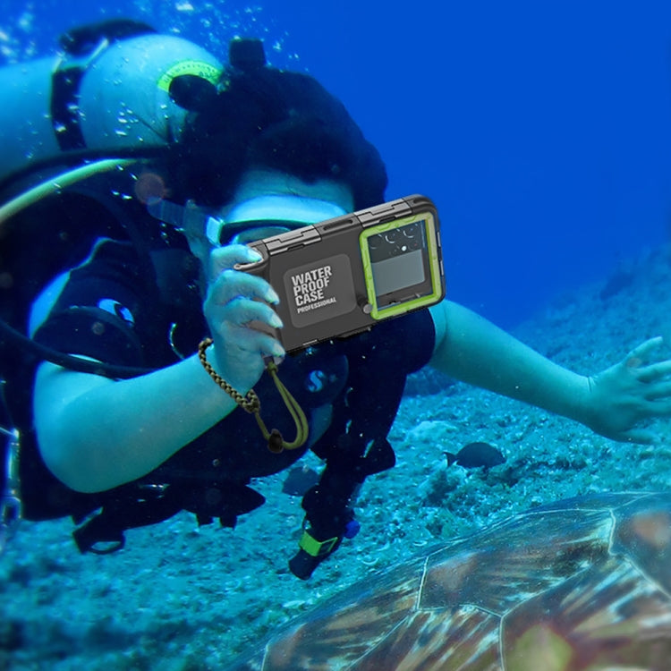 Diving Shell Gen2 Upgrade IP68 Waterproof Phone Case(Black Green) - Waterproof Bag by PMC TechLife | Online Shopping South Africa | PMC TechLife | Buy Now Pay Later Mobicred