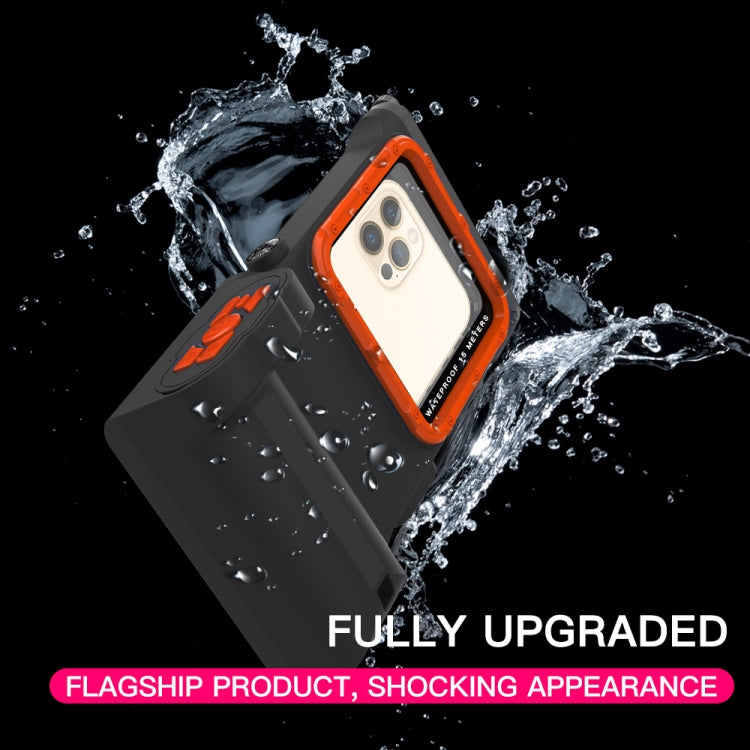 Diving Shell Gen3 Bluetooth Waterproof Phone Case(Black Orange) - Waterproof Bag by PMC TechLife | Online Shopping South Africa | PMC TechLife | Buy Now Pay Later Mobicred