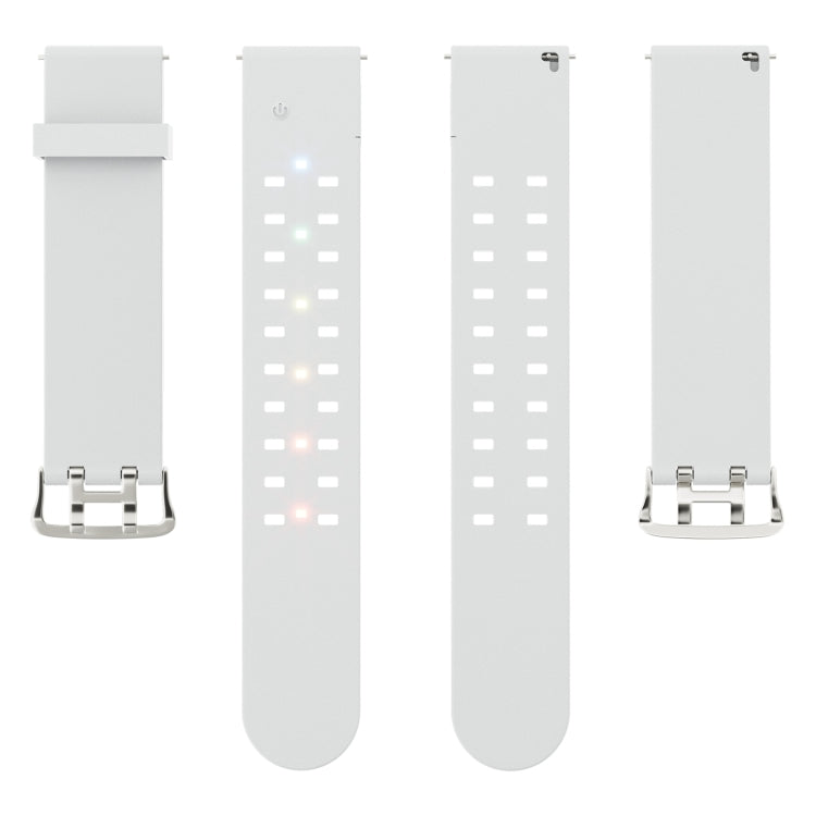 For Apple Watch Ultra 49mm Luminous Colorful Light Silicone Watch Band(Light Grey) - free shipping - PMC TechLife - Order now!
