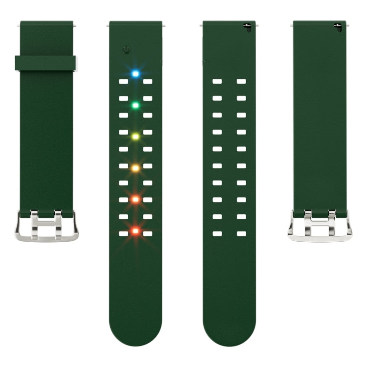 For Apple Watch SE 2022 40mm Luminous Colorful Light Silicone Watch Band(Green) - Watch Bands by PMC Jewellery | Online Shopping South Africa | PMC Jewellery