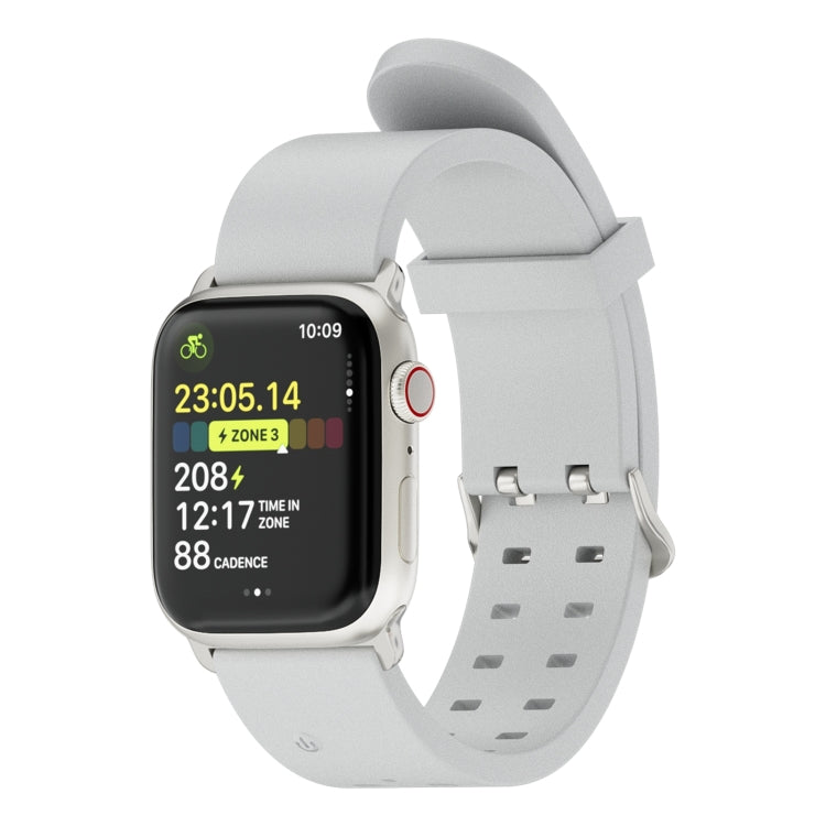 For Apple Watch SE 2022 44mm Luminous Colorful Light Silicone Watch Band(Light Grey) - Watch Bands by PMC TechLife | Online Shopping South Africa | PMC TechLife