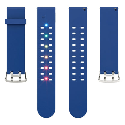 For Apple Watch SE 40mm Luminous Colorful Light Silicone Watch Band(Blue) - Watch Bands by PMC Jewellery | Online Shopping South Africa | PMC Jewellery