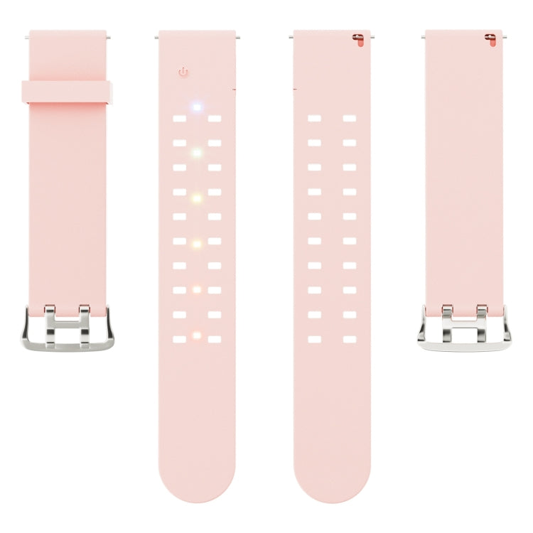 For Apple Watch 42mm Luminous Colorful Light Silicone Watch Band(Pink) - Watch Bands by PMC TechLife | Online Shopping South Africa | PMC TechLife