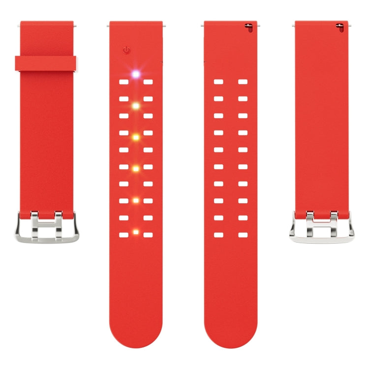 For Apple Watch 38mm Luminous Colorful Light Silicone Watch Band(Red) - Watch Bands by PMC TechLife | Online Shopping South Africa | PMC TechLife