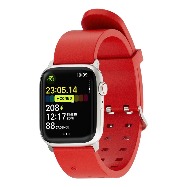 For Apple Watch 38mm Luminous Colorful Light Silicone Watch Band(Red) - Watch Bands by PMC TechLife | Online Shopping South Africa | PMC TechLife