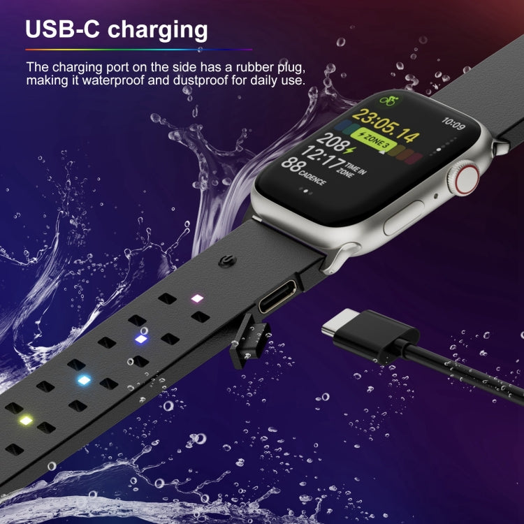 For Apple Watch 38mm Luminous Colorful Light Silicone Watch Band(Light Grey) - Watch Bands by PMC TechLife | Online Shopping South Africa | PMC TechLife | Buy Now Pay Later Mobicred