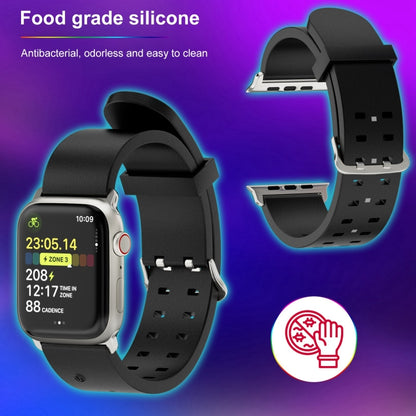 For Apple Watch SE 40mm Luminous Colorful Light Silicone Watch Band(Black) - Watch Bands by PMC Jewellery | Online Shopping South Africa | PMC Jewellery