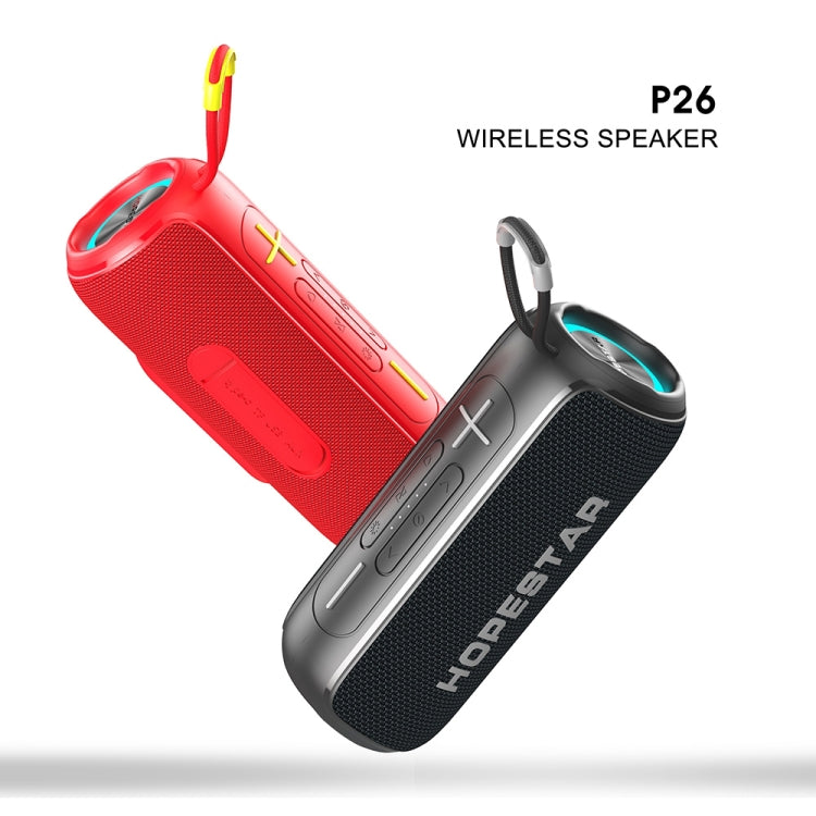 HOPESTAR P26 Outdoor Portable lPX6 Waterproof Dazzling Bluetooth Speaker(Red) - Waterproof Speaker by HOPESTAR | Online Shopping South Africa | PMC Jewellery | Buy Now Pay Later Mobicred