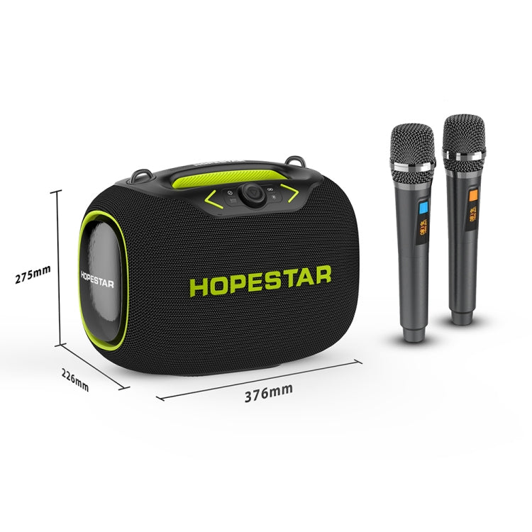 HOPESTAR Party Box 120W Karaoke Bluetooth Speaker with 2 Microphones(Black) - Desktop Speaker by HOPESTAR | Online Shopping South Africa | PMC Jewellery | Buy Now Pay Later Mobicred