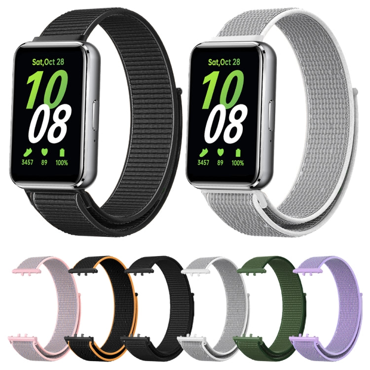 For Samsung Galaxy Fit 3 Woven Nylon Loop Watch Band(Purple) - Watch Bands by PMC TechLife | Online Shopping South Africa | PMC TechLife