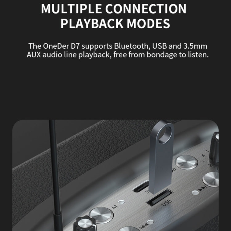 Oneder D7 Bluetooth Speaker Outdoor Karaoke Wireless Speakers With Two Mic(Orange) - free shipping - PMC Jewellery - Order now!