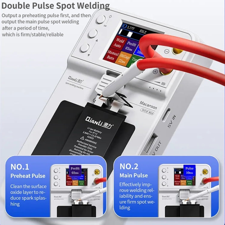 QianLi Macaron Max Portable Double Pulse Integrated Battery Spot Welding Machine - Others by QIANLI | Online Shopping South Africa | PMC TechLife | Buy Now Pay Later Mobicred