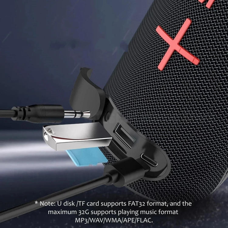 T&G TG-384 Mini Portable Bluetooth Speaker Support TF / U-disk / RGB Light(Black) - free shipping - PMC Jewellery - Order now!