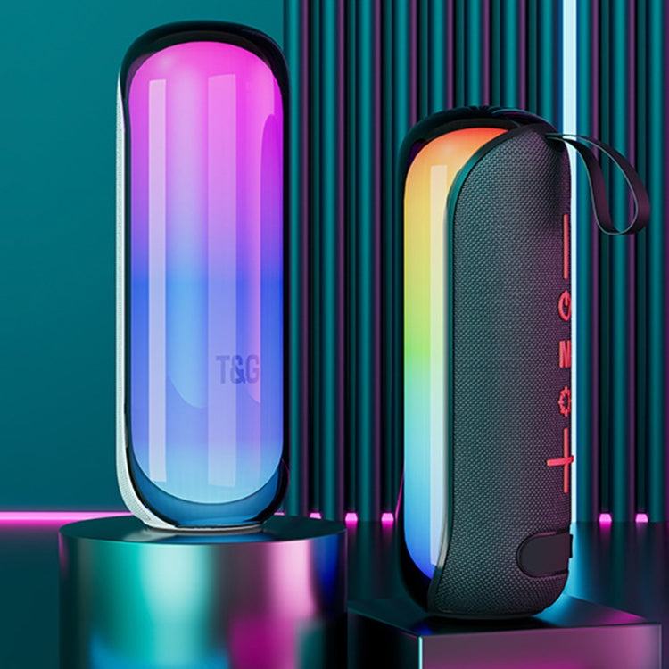 T&G TG-384 Mini Portable Bluetooth Speaker Support TF / U-disk / RGB Light(Grey) - free shipping - PMC Jewellery - Order now!