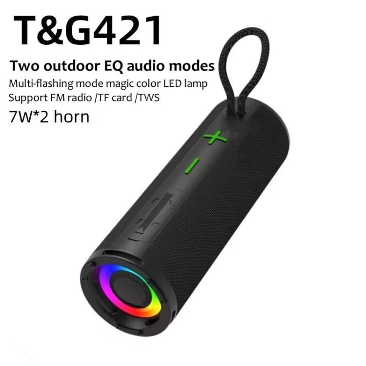 T&G TG-421 RGB BT Outdoor Waterproof Speakers(Red) - free shipping - PMC Jewellery - Order now!