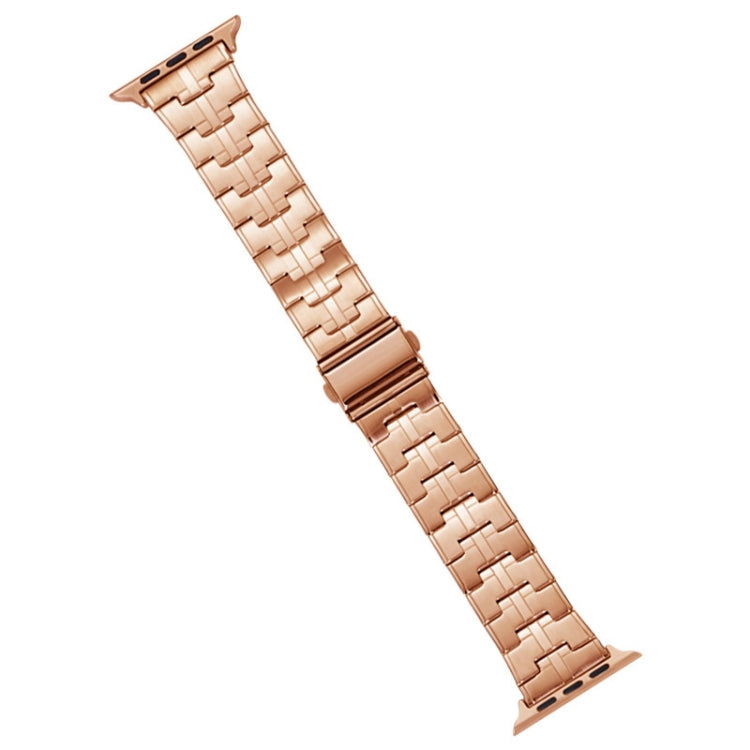 For Apple Watch SE 40mm Stainless Steel Watch Band(Rose Gold) - free shipping - PMC TechLife - Order now!