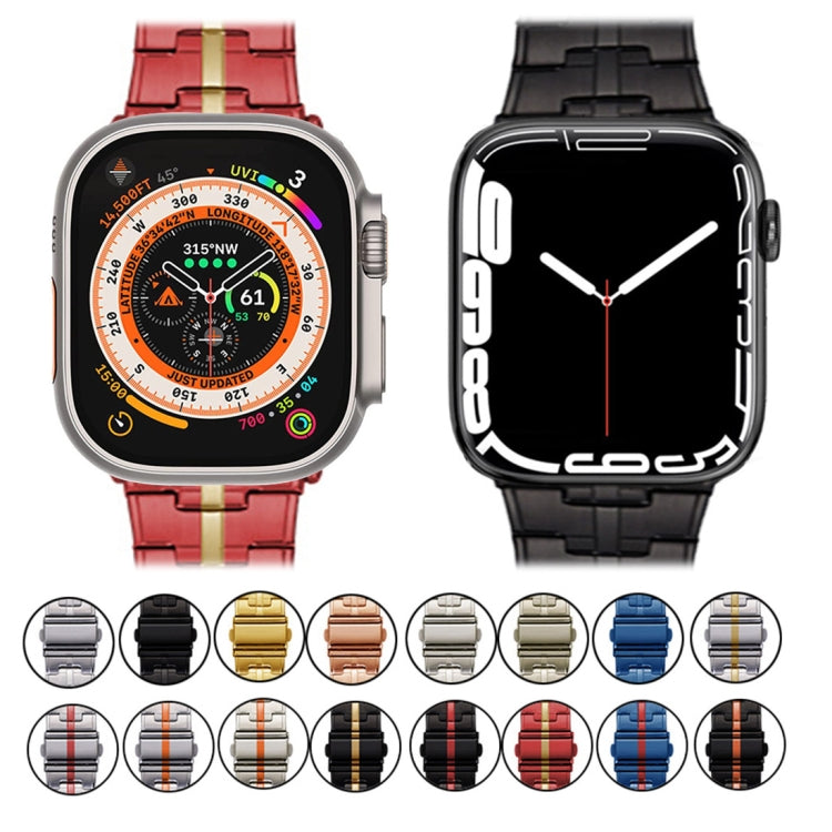 For Apple Watch 42mm Stainless Steel Watch Band(Blue Red) - free shipping - PMC TechLife - Order now!