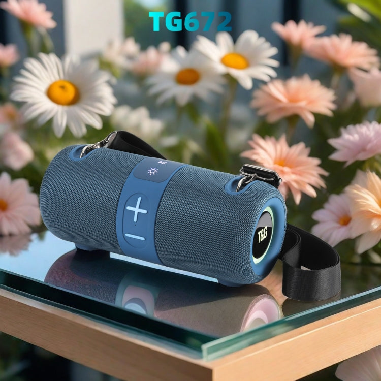 T&G TG-672 Outdoor Portable Subwoofer Bluetooth Speaker Support TF Card(Blue) - Desktop Speaker by T&G | Online Shopping South Africa | PMC Jewellery | Buy Now Pay Later Mobicred