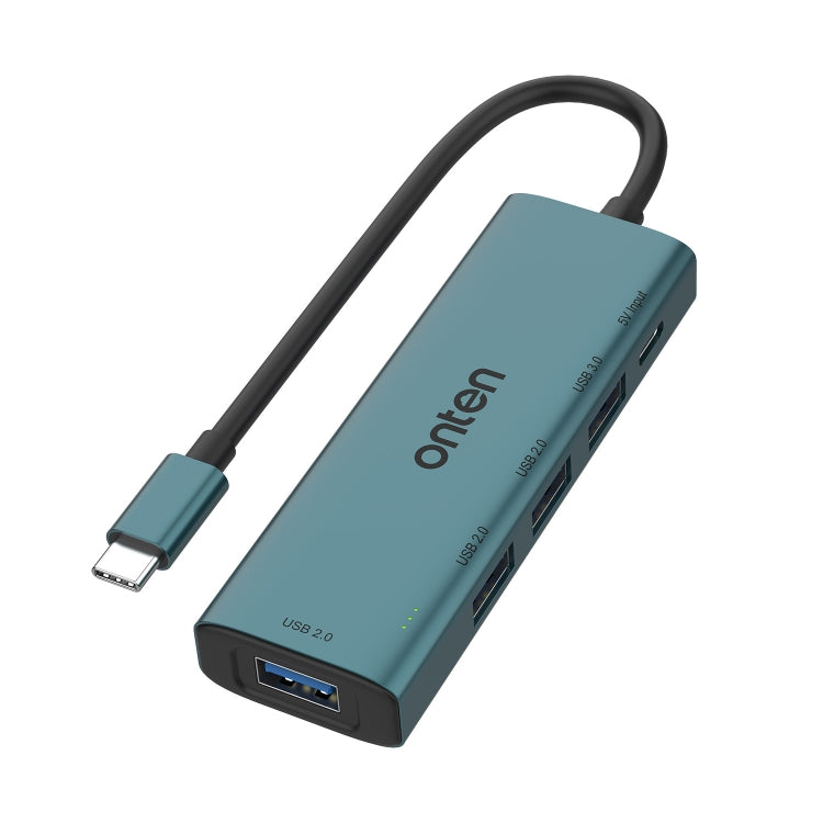 Onten UC119 5 in 1 USB-C / Type-C to USB 4-Ports USB HUB with 5V Input - free shipping - PMC Jewellery - Order now!