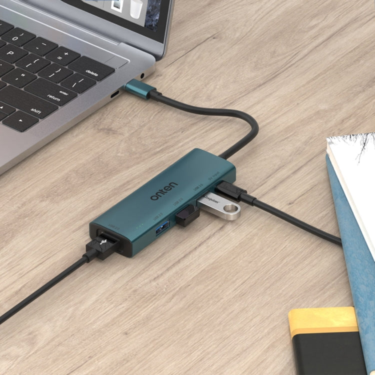 Onten UC119 5 in 1 USB-C / Type-C to USB 4-Ports USB HUB with 5V Input - free shipping - PMC Jewellery - Order now!