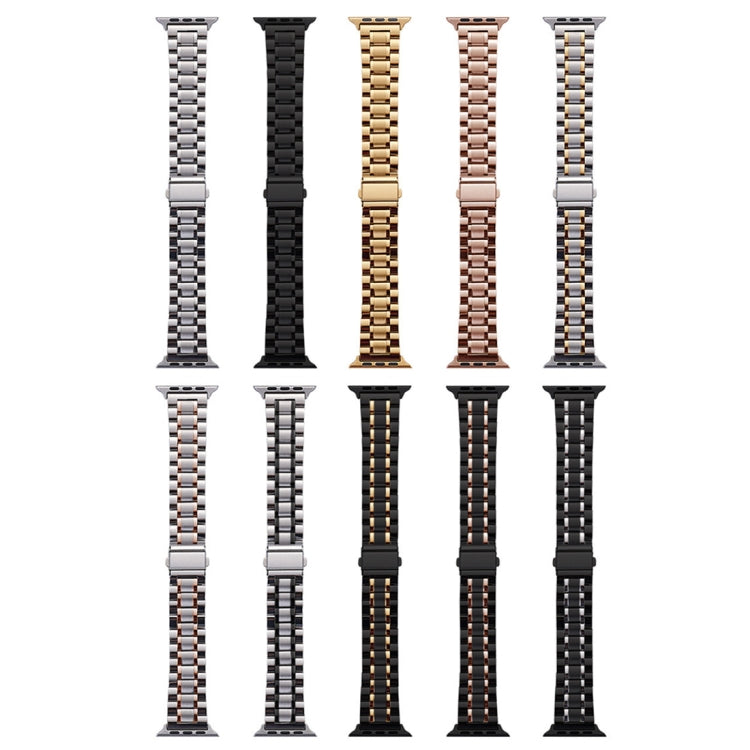For Apple Watch 38mm Five-Beads Stainless Steel Watch Band(Black) - free shipping - PMC TechLife - Order now!