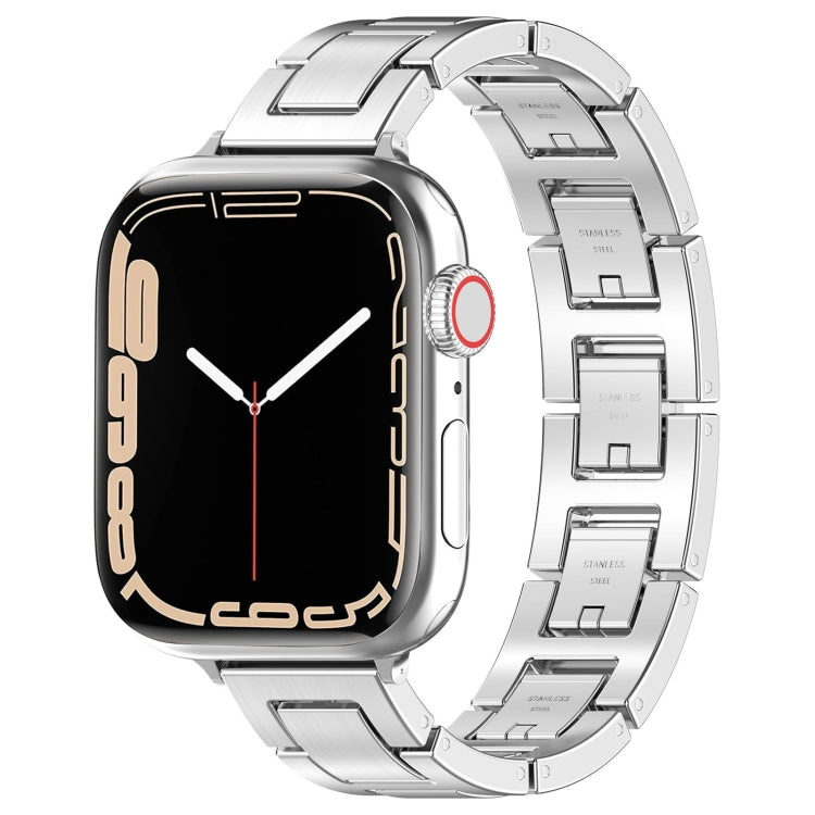For Apple Watch 42mm H Slim Stainless Steel Watch Band(Silver) - free shipping - PMC TechLife - Order now!